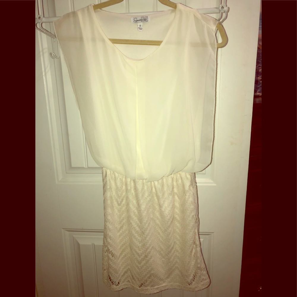 Speechless cream colored mini dress